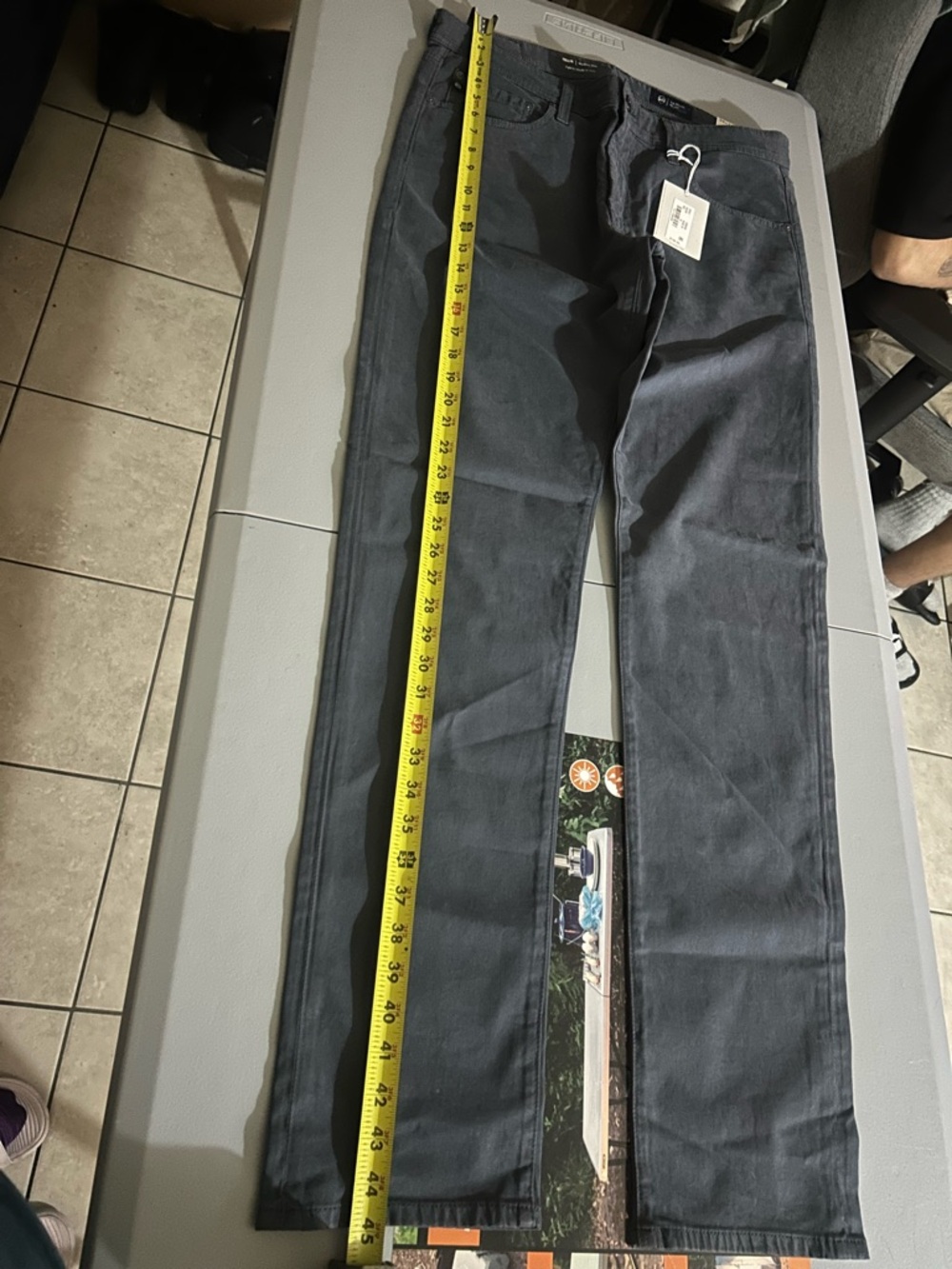 Ag Adriano Goldschmied Men's Slim Jeans in Dark Charcoal